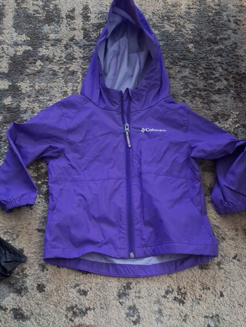 Columbia Kids Purple Hooded Raincoat
